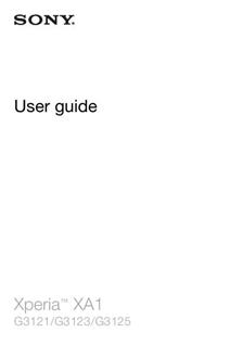Sony Xperia XA1 manual. Smartphone Instructions.